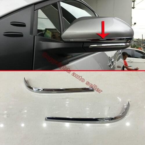ABS Chrome Car Accessories Side Mirror Trim Rear View Molding For Toyota Prius 2016 2017