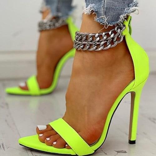 SARAIRIS Cover Heel Buckle Strap Leopard Super High Heel Summer Sexy Party Sexy Club 2021 New Woman Shoes Sandals