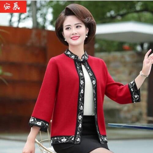 Women Sweater Autumn Jumper Women Cardigan Cashmere Chinese Style Thick Sweater Plus Size Sweater Elegant Cardigan Coat