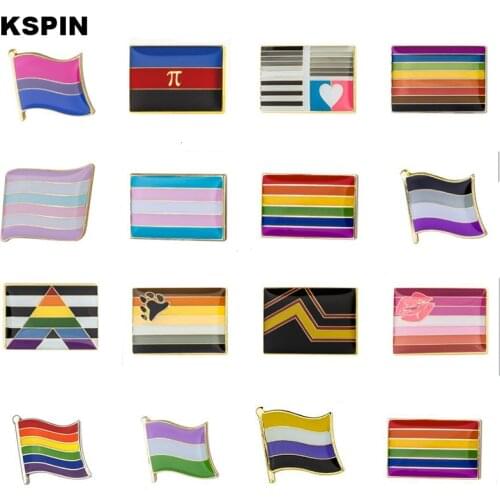 LGBT Lesbian Gay Symbol Sign Brooch Metal Badge Pin for Clothes Rozet Makara Replica Coins XY0134