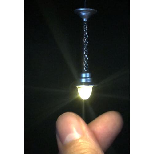 1/87 Ho Scale DIY Mini Toys Chandelier Model LED Lamp Decoration for Sand Table Model Scenery Layout In Building Accessories