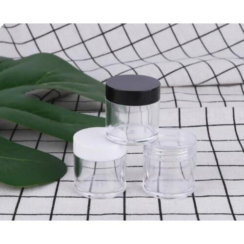 10ML G Clear Plastic Pot Jar Refillable Cosmetic Container Botttle For Eyshadow Makeup Nail Powder Sample