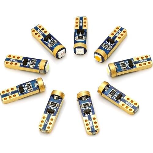 10x Super Bright 3030 SMD Led T5 Car Dashboard Light Gauge Instrument Side Auto Wedge Door Bulb Lamp 12V