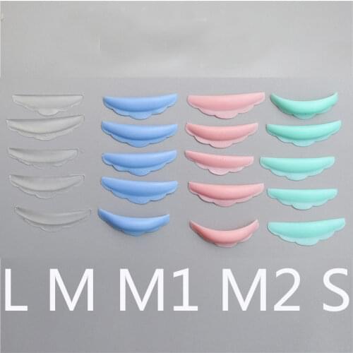 5Pairs Silicone Eyelash Perm Pad Colorful Recycling Lashes Rods Shield Lifting 3D Eyelash Curler Accessories Applicator Tools