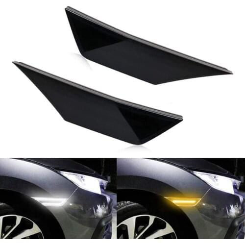Car Sidemarker Lamps Front Side Marker Light Kit Turn Signal Light for Honda Civic 10Th 2016-Up