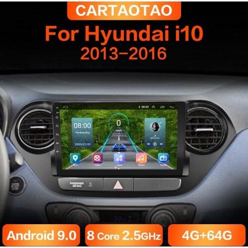4G+64G DSP Android 9.0 Car Radio GPS RDS multimedia player For Hyundai Grand i10 2013 2014-2016 2din Android car player NO DVD