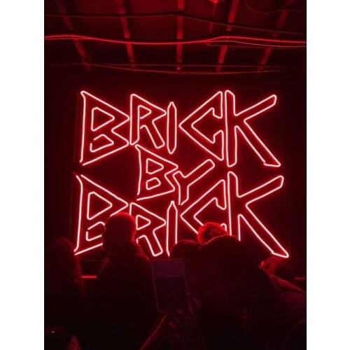 Decorative Light Brick by Brick Neon Light Sign Restaurant Beer Bar Display Shop Wall Bulbs light Enseigne Lumineuse Handmade