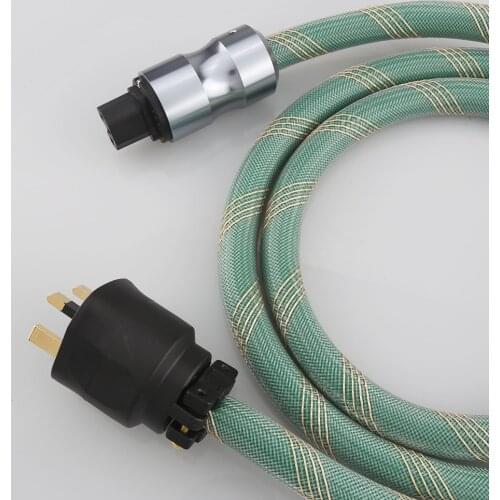 HI-End Copper Silver Mixed Power Wire Mains UK 13A AC Power Cable IEC Female HIFI AC Power Cable
