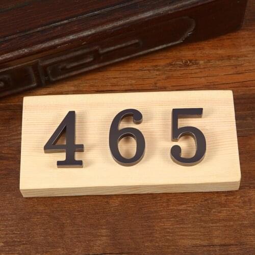 Brass House Number /50mm Height / 0-9 Number for Office Modern Plaque Number Hotel Room Number Address Digits Plate Sign