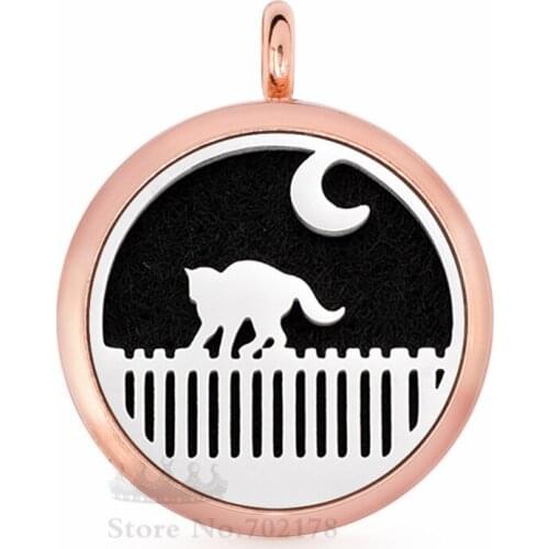 Free 5pads Tree of life gold/rose gold/black 30mm Locket Floating locket Aromatherapy Diffuser Locket pendant fit necklace