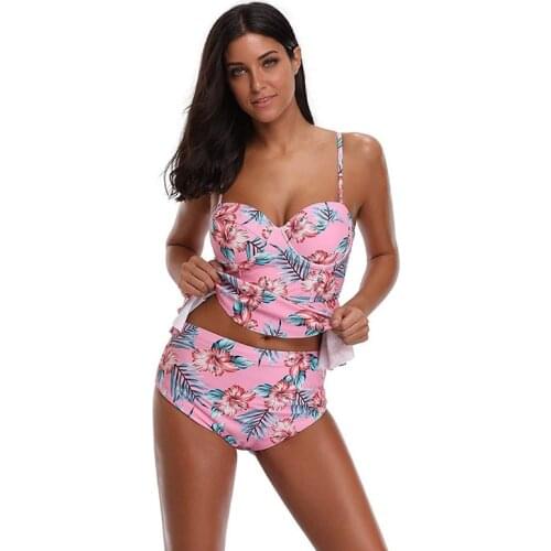 Fashion Women Sexy One Piece Swimsuit Print Ruffle Bathing Suit Push Up Monokini Summer Beachwear 2021 A50