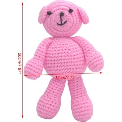 2021 New Newborn Baby Girls Boys Bear Photography Prop Photo Crochet Knit Toy Cute Gift