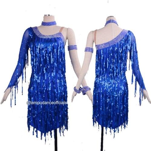 2018 new latin dance dress women Sexy brown dress for latin dancing,salsa tango dress custom-handmade latin dress