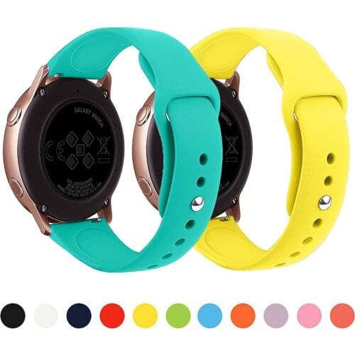 Silicone strap for Galaxy watch Active 2 40mm 44mm/3 45mm 41mm/46mm/42mm Samsung Gear s3 bracelet Huawei watch GT 2 2e pro Band