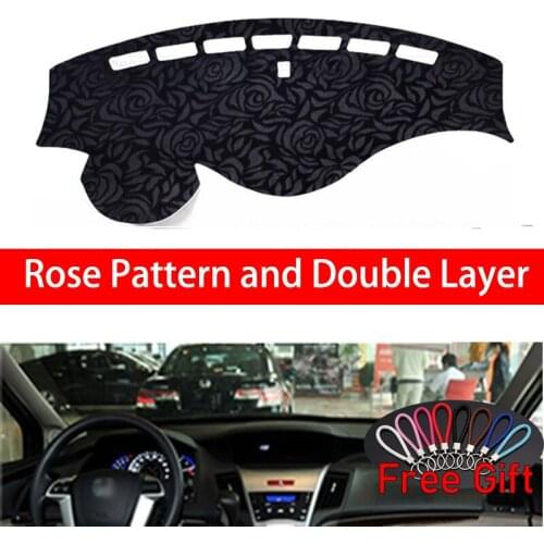 Rose Pattern For Honda odyssey 2009 2010-2014 Dashboard Cover Car Stickers Car Decoration Car Accessories Interior Car Decals