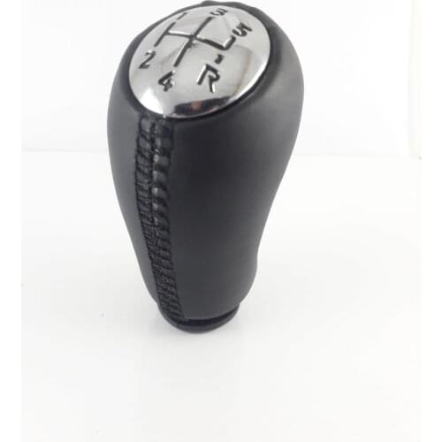 5 Speed Gear Shift Knob Leather Black Color Thread for Renault Megane II MK2 Scenic 2 Clio 3 III MK3 fluence Gear Shifter