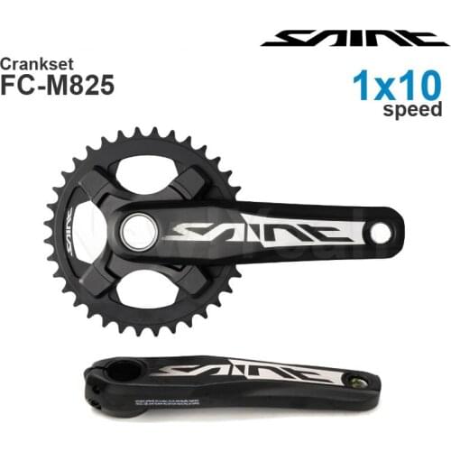 SHIMANO SAINT M820 M825 1x10-speed Crankset- HOLLOWTECH II - 50.4 mm/57.9 mm Chain Line 165 170 175mm 34 36 38T Original parts