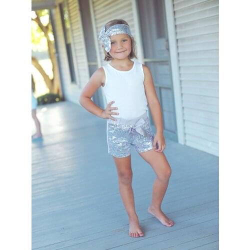 Girls silver Sparkle Sequin SHORTS Christmas silver sequin short Silver Glittery Sequin Shorts girls birthday outfit