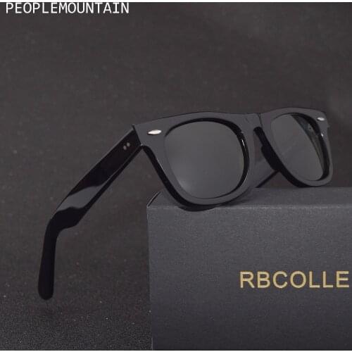 Glass Lens Mens Sunglasses Fashion Vintage Design Men Women Sunglasses Driving Mirrored Goggles Elegant Female Square