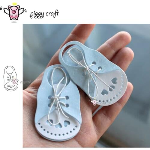 Piggy Craft metal cutting dies cut die mold Baby shoes Scrapbook paper craft album card punch knife art cutter die