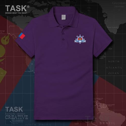 Navy Mongolia MNG Mongol Mongolian t shirt mens Military Tactical Army country Short sleeve polo shirt mens Slim Fit sweatshirt