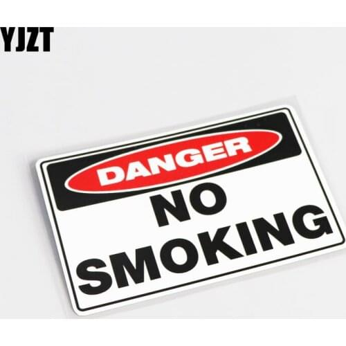 YJZT 13CM*8.5CM Warning Mark Decal No Smoking PVC Motorcycle Car Sticker 13-0385