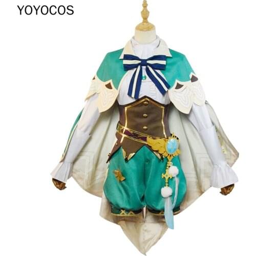 YOYOCOS Venti Cosplay Costume 2020 New Game Genshin Impact Cosplay Female Travelling Poet Halloween Costumes Set Accessories