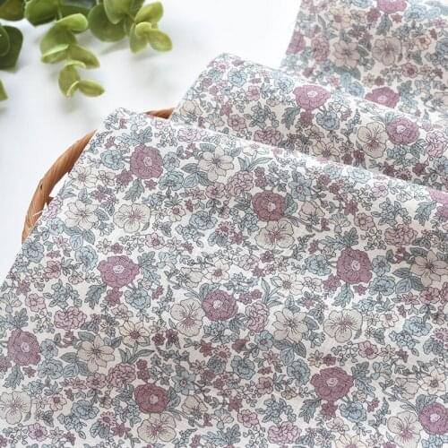 1meter 100% cotton florals fabric хлопок for Childrens skirt dress DIY Summer clothes bag handwork fabric art XMT