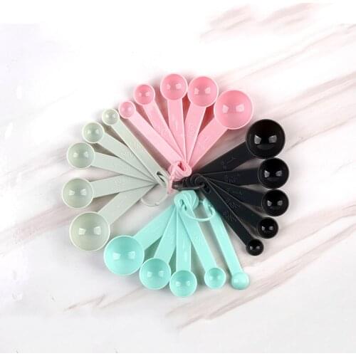 10pcs/set Kitchen Cook Measuring Spoons Teaspoon Coffee Sugar Scoop Cake Baking Flour Measuring Cups