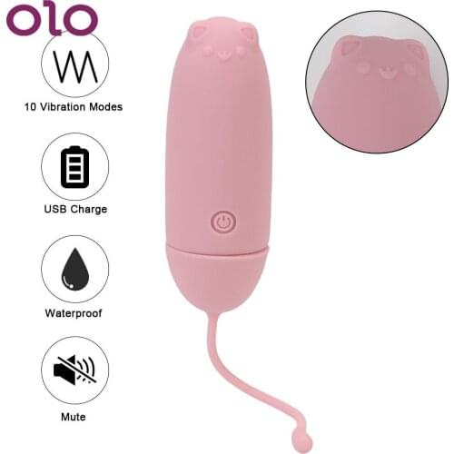 10 Speeds Waterproof Vaginal Balls G-spot Vibrator Mini Cat Vibrating Egg Female Masturbation Sex Toys For Women Couples