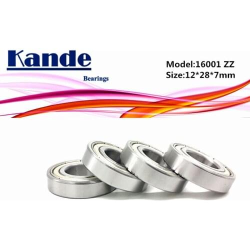 2pcs 16001 ZZ 16001ZZ16001-2Z Thin Section 16001 Bearing 12x28x7mm