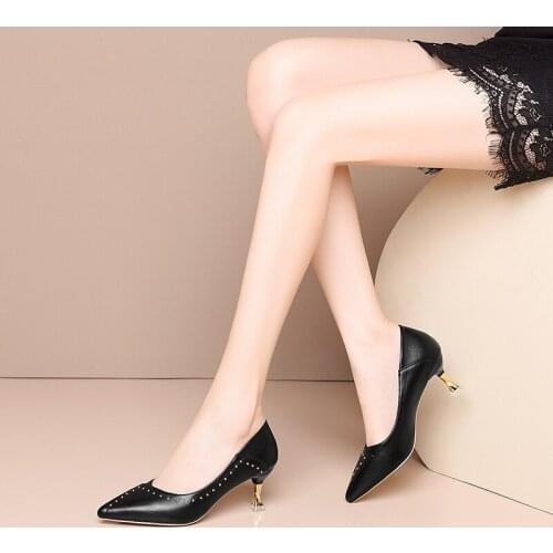 2020 new fashion womens belt with single shoes color matching non-slip tip elegant banquet wedding womens high heels U22-90