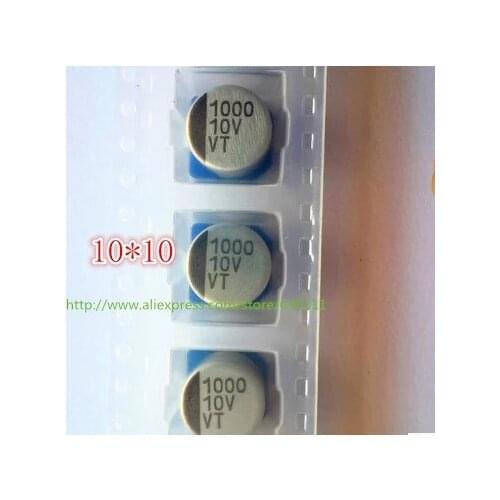 Free shipping 100PCS SMD aluminum electrolytic capacitor 10V 1000UF 10V 10 * 10MM