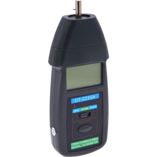 DT-2235B Digital Contact Tachometer RPM Tester Motor Speed Gauge Meter Motor Speed Gauge Meter Contact Digital Tachometer