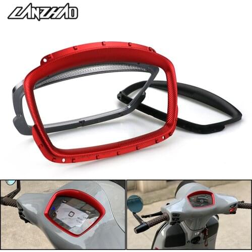 GTS Motorcycle LCD Speedometer Cover Digital Dashboard Rim CNC Aluminum Accessories for Piaggio Vespa GTS 250 300 2013-2020
