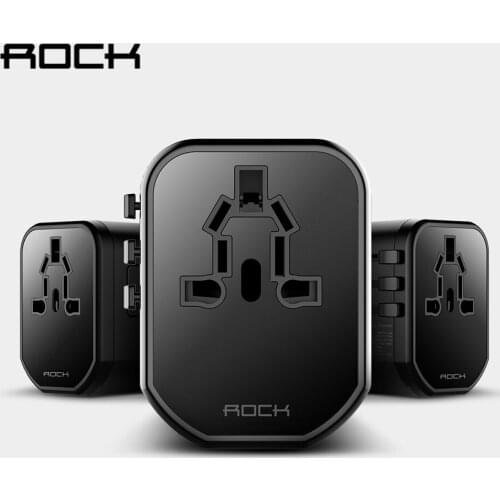 ROCK PD Multifunctional Plug Travel Charger for EU UL UK AU Universal Quick Charge USB Charger for iPhone iPad Samsung Laptop