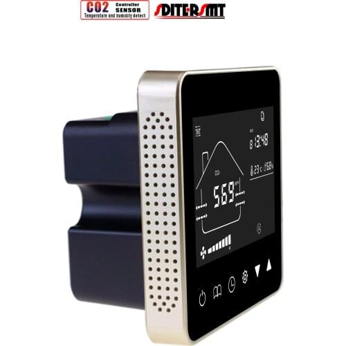 Air Quality Monitor Indoor Outdoor CO2 Sensor RS485 for Temperature Humidity Detector Control Fan 0-10V Proportional/AC Output