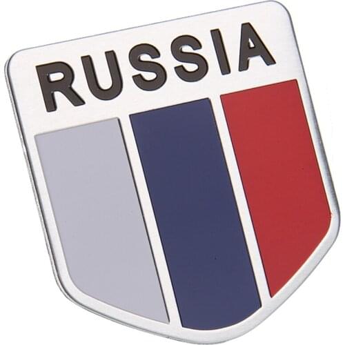 Car Styling Decal Russia Flag Logo For Lada Hyundai KIA Renault VW Citroen Toyota Nissan KIA Auto Car Sticker Emblem Badge