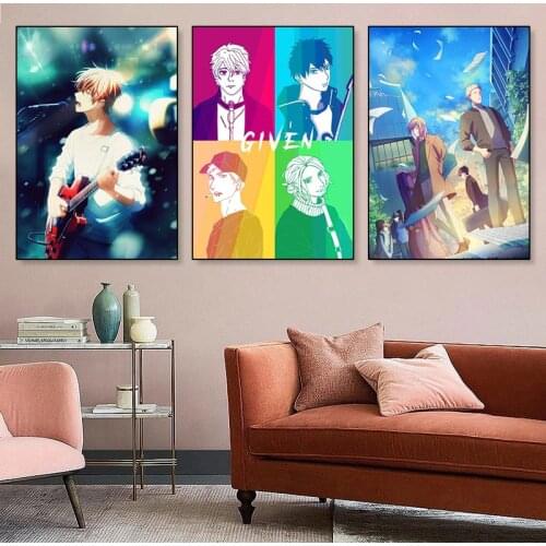 Wall Art Canvas Painting Japanese Anime Given Modern Posters and Prints Cartoon Pictures For Cafe Bar Home Room Decoration