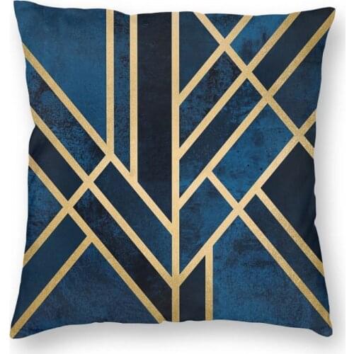 Art Deco Midnight Throw Pillow Cover Polyester Cushions for Sofa Modern Geometric Graphic Vintage Cushion Covers