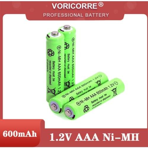 1.2v NI-MH AAA Batteries 600mAh Rechargeable nimh Battery 1.2V Ni-Mh aaa For Electric remote Control car Toy RC ues