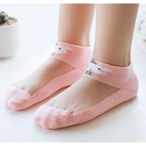 Cartoon Pattern Socks for Kids 2021 Summer Apparel Accessories Patchwork Ankle-Length Childrens Socks Breathable Socks Slippers