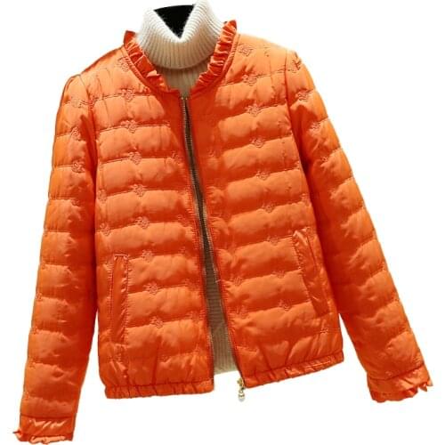 Winter New 2021 Womens Down Padded Jacket Short Female Cotton Coat Solid Color Overcoat Parka Wild Down Padded Jacket Outerwear