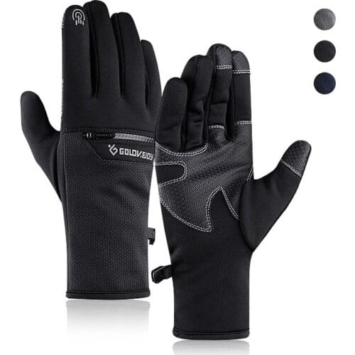 Autumn Winter Cycling Motorcycle Gloves Touch Screen Windproof Gloves Men Women Outdoor Sports Full Finger Ski Riding Gloves