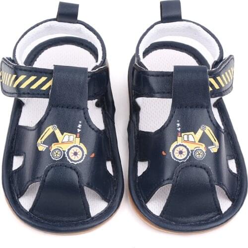 Soft Sole Summer Baby Sandals Car Leather Baby Shoes Boys Non-slip Breathable Newborn Sandals Toddler Footwear Crib Shoe