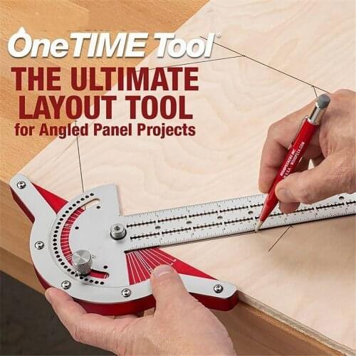 T-Type Woodworkers Edge Rule Protractor 70 Degree Round Head Rotary 1mm Measurement Accuracy Scriber Gauge Layout Tools