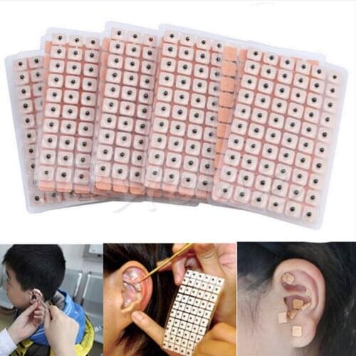 Vaccaria Ear Seeds 600Pcs Refill Pack Disposable Ear Press Seeds Acupuncture Vaccaria Plaster Ear Massage Bean Auriculotherapy