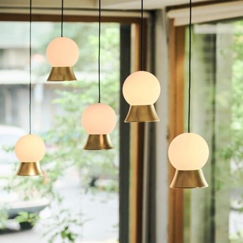 Modern Led Round Glass Ball Pendant Lights Iron E14 Pendant Lamps Hanging Light Fixture For Living Room Bedroom Dining Room