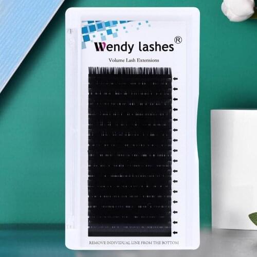 Wendylashes 16 Rows/Case 7~15mm Mix In One Tray Natural Synthetic Mink Individual Eyelash Extension Makeup Professional Cilia
