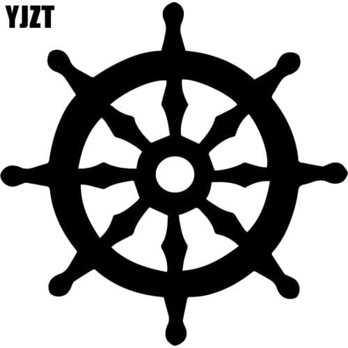 YJZT 15.4X15.3CM Wheel Of Life Dharma Window Trunk Decoration Car Sticker Vinyl Decals C25-0709